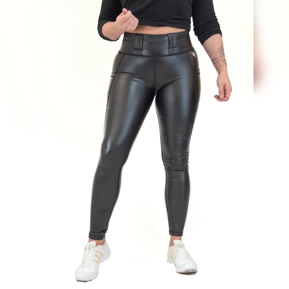 Vakandia High Rise Faux Leather EDC Leggings